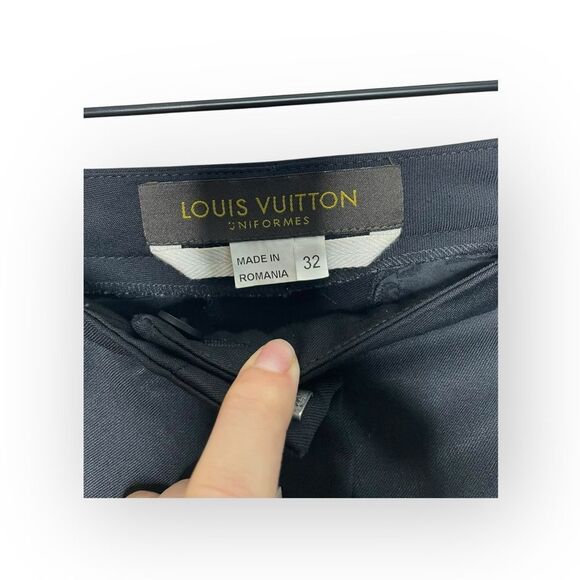 Louis Vuitton Uniform Black Dress Straight Leg Dress Pants Size 32 - Picture 4 of 9